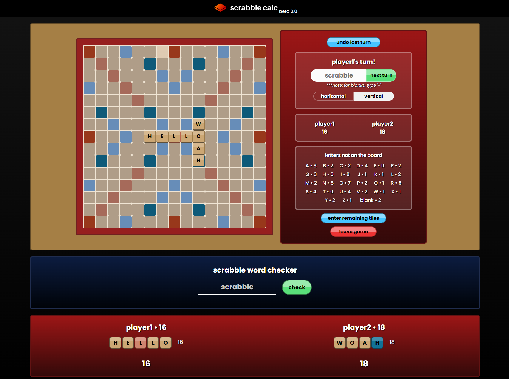 Scrabble Calc